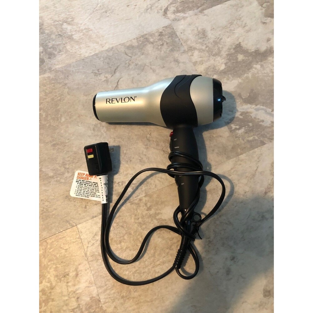 Revlon Volumizing Turbo-Speed Hair Dryer, 3 Heat / 2 Speed Settings, Silver